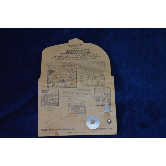 Vintage 1930's Mendets Mends All Leaks Instantly Advertising Merchandise Retro - Picture 2 of 5